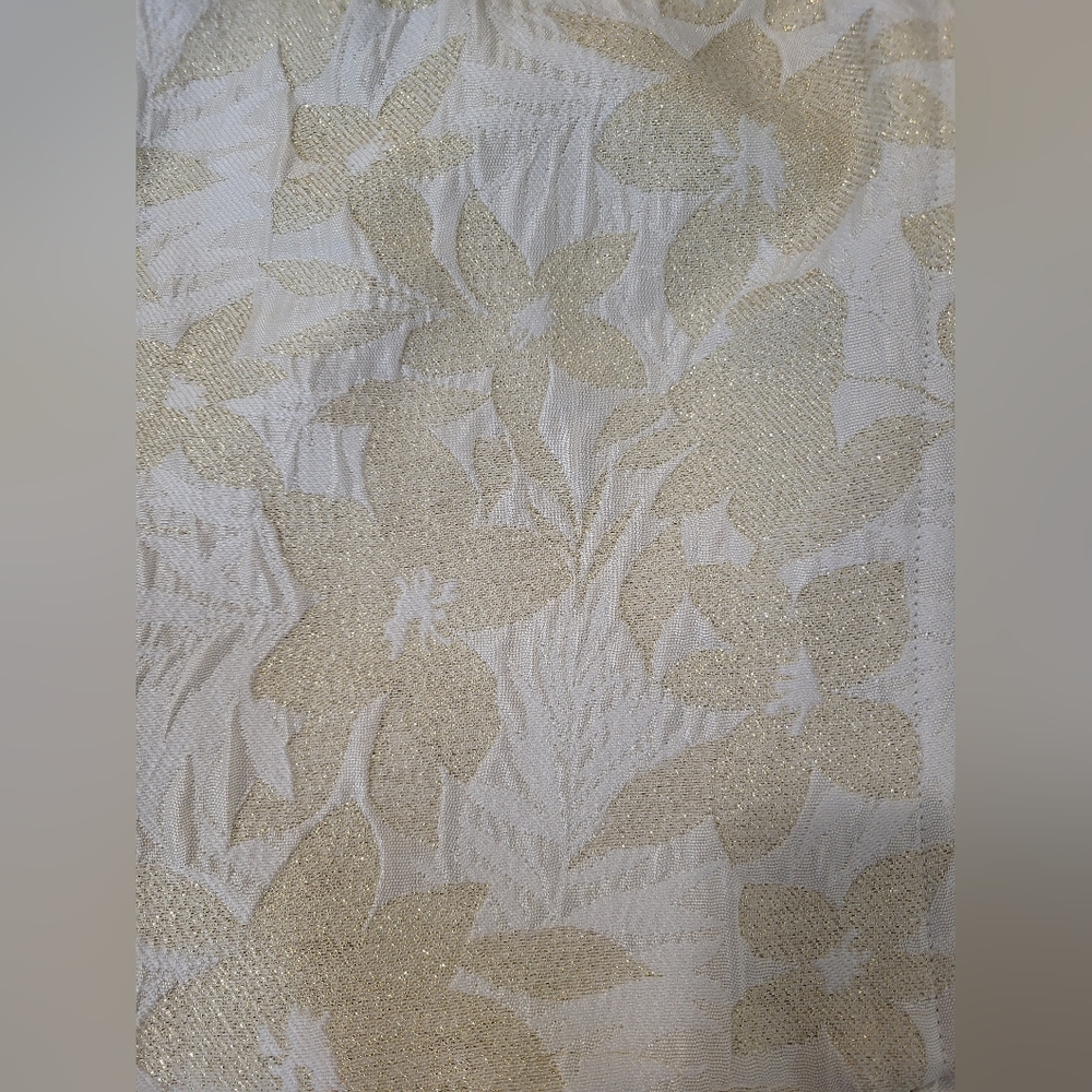 Altar'd State Off White with Gold Foil Print Corset/Peplum Top - Medium - Picture 3 of 4
